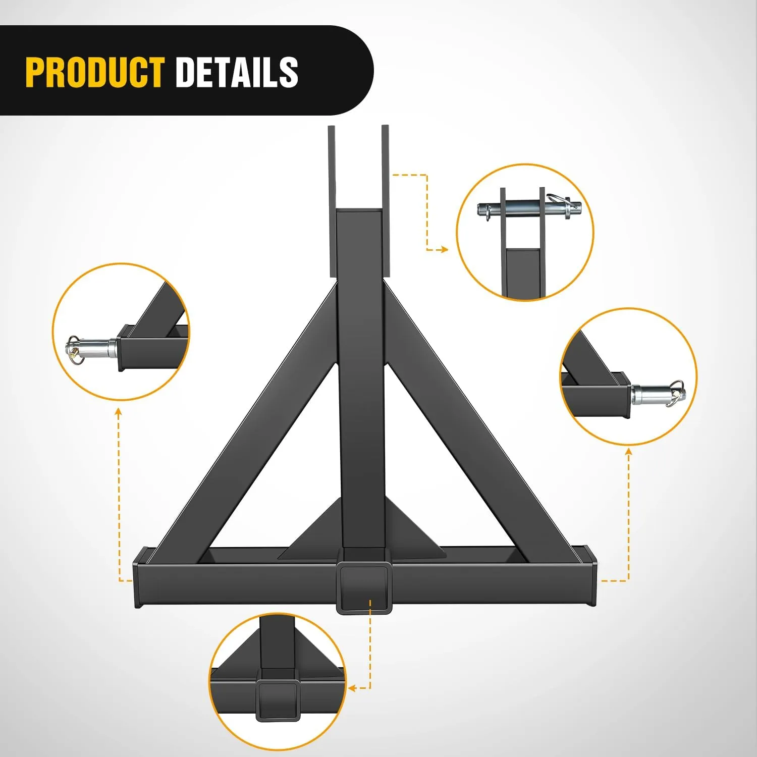 3 Point 2 Inch Trailer Hitch Kit For Category 1 Heavy Duty Tractor