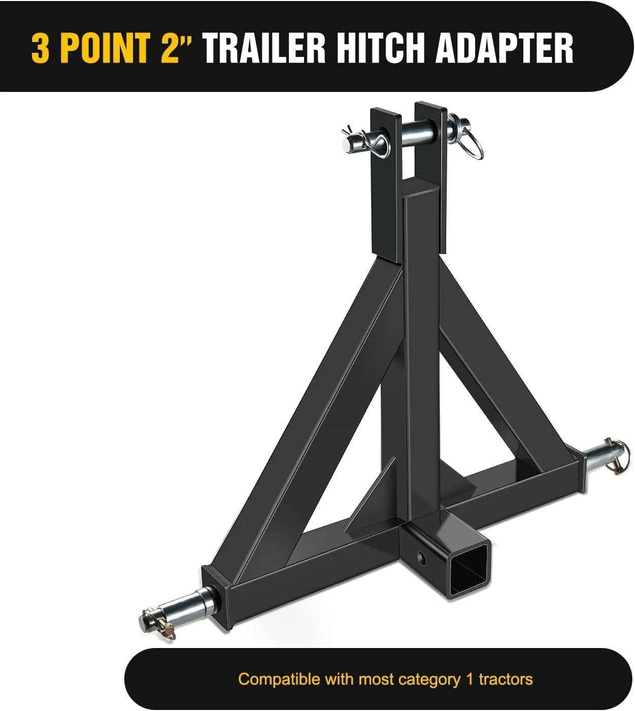 3 Point 2 Inch Trailer Hitch Kit For Category 1 Heavy Duty Tractor