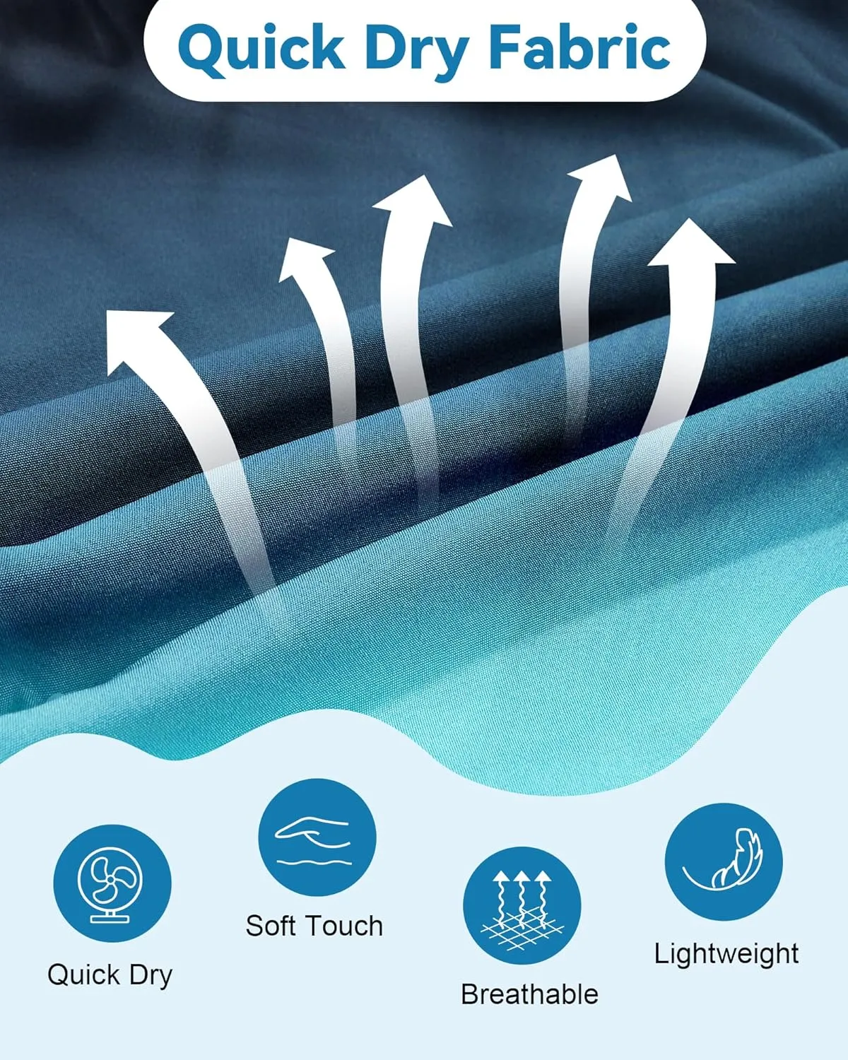 American Trends Men's Swim Trunks Board Shorts Quick Dry Mens Swimming Trunks with Compression Liner
