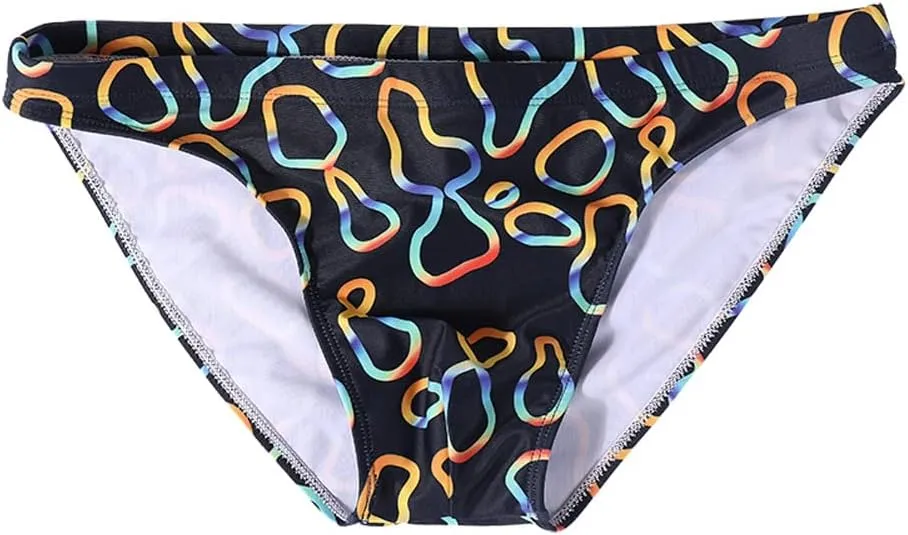 EASEJUICY Mens Bikini Swimwear Sexy Swimsuit Gradient Design Swim Briefs with Drawstring Low Waist Bathing Suit