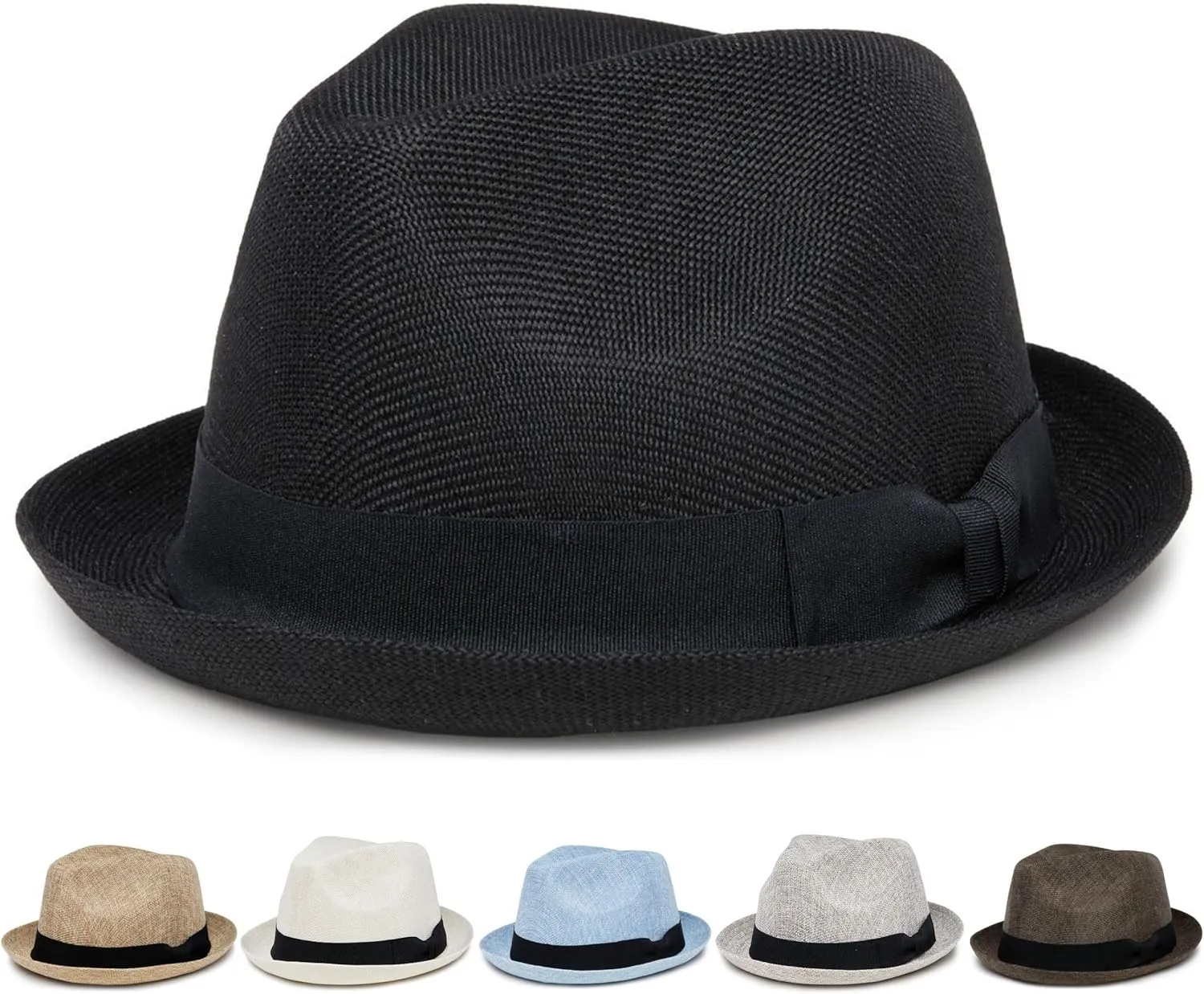 Funky Junque Premium Fedora Hat - Stylish Sun Protection for Men & Women - Perfect for Summer Beach, Travel & Outdoors