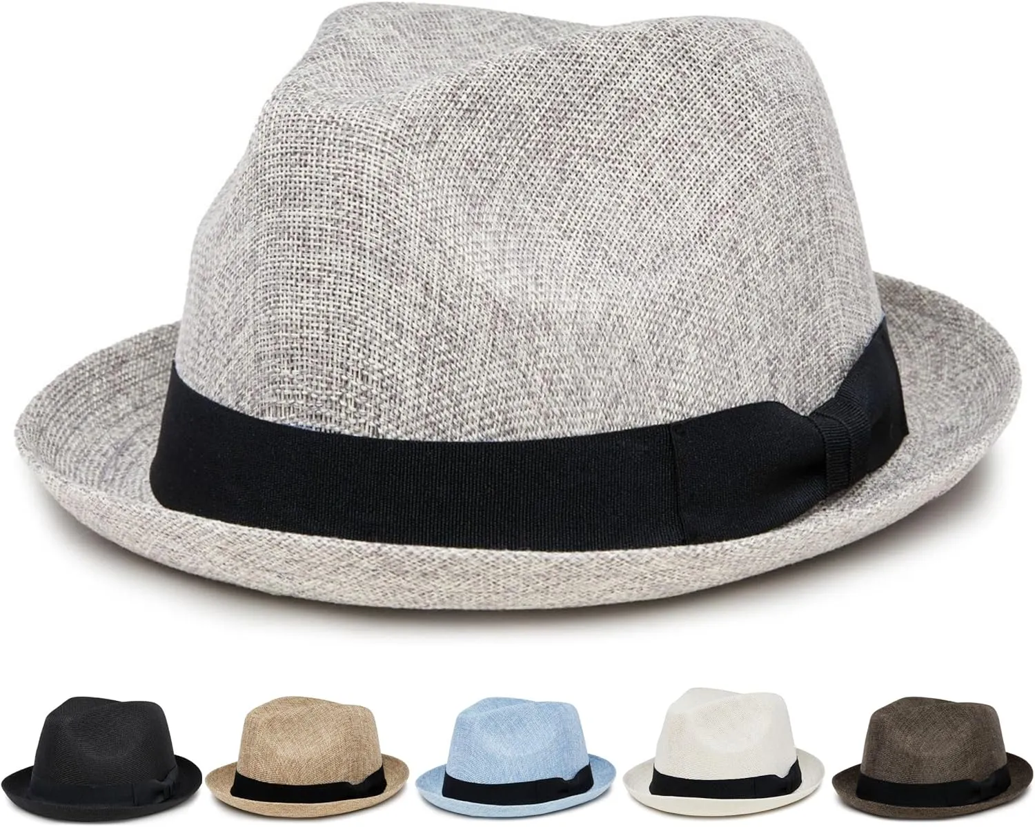 Funky Junque Premium Fedora Hat - Stylish Sun Protection for Men & Women - Perfect for Summer Beach, Travel & Outdoors