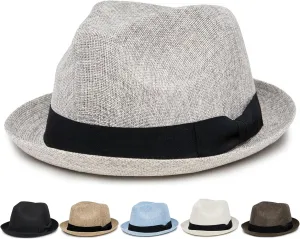 Funky Junque Premium Fedora Hat - Stylish Sun Protection for Men & Women - Perfect for Summer Beach, Travel & Outdoors