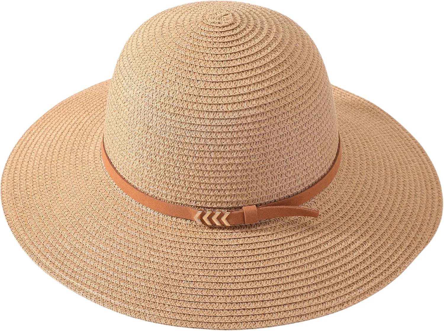 Sun Visor Hats for Women, Wide Brim Straw Beach Ponytail Hats, UPF 50  Summer Adjustable Packable Foldable Topless Hat